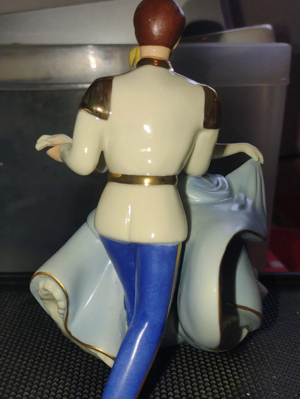 Lenox  Cinderella and Prince Figurine in Light Blue, White and Gold Cake topper